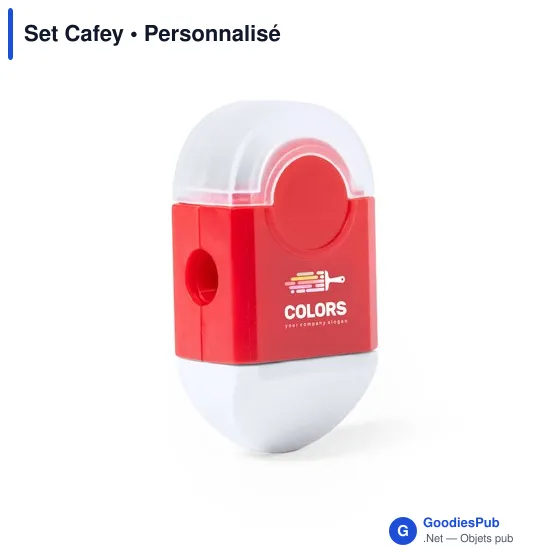 Set Cafey personnalisable avec logo - Taille-crayon multifonctions - Image 10