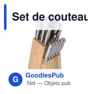 Set de couteaux personnalisable Lucille avec logo - 11 pièces - Miniature 2