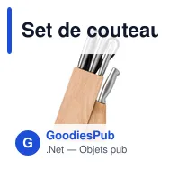 Set de couteaux personnalisable Lucille avec logo - 11 pièces - Miniature 3