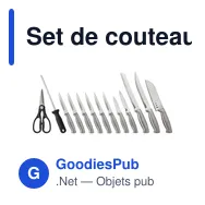 Set de couteaux personnalisable Lucille avec logo - 11 pièces - Miniature 4