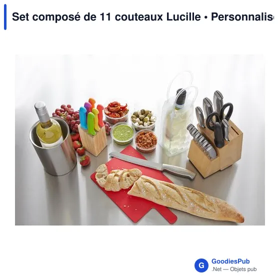 Set de couteaux personnalisable Lucille avec logo - 11 pièces - Image 5