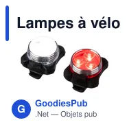 Lampes à vélo personnalisables avec logo - Set Elisabeth - Miniature 2