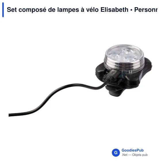 Lampes à vélo personnalisables avec logo - Set Elisabeth - Image 6