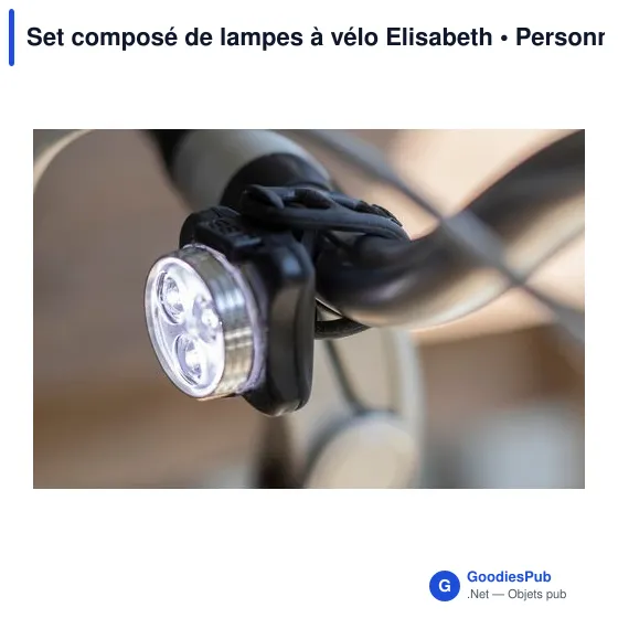 Lampes à vélo personnalisables avec logo - Set Elisabeth - Image 9