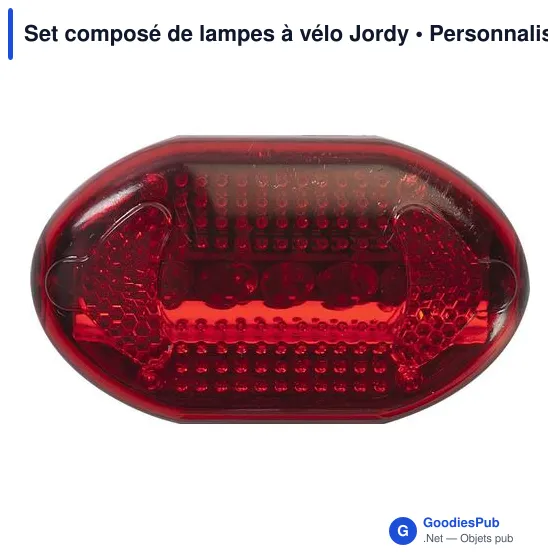 Lampes à vélo personnalisables avec logo - Set Jordy - Image 4