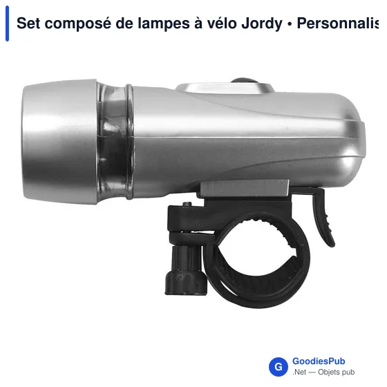 Lampes à vélo personnalisables avec logo - Set Jordy - Image 5
