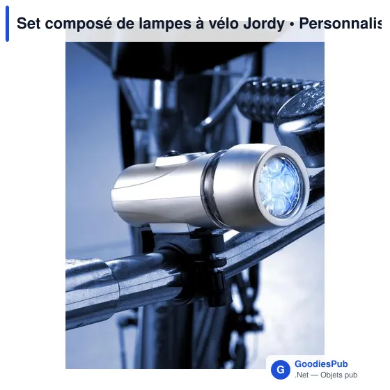 Lampes à vélo personnalisables avec logo - Set Jordy - Image 6