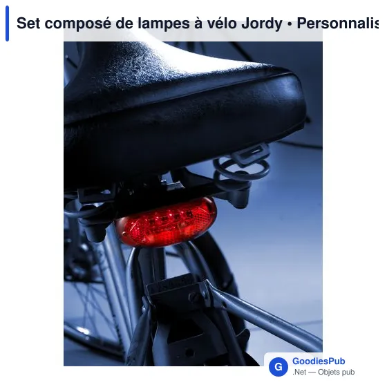 Lampes à vélo personnalisables avec logo - Set Jordy - Image 7