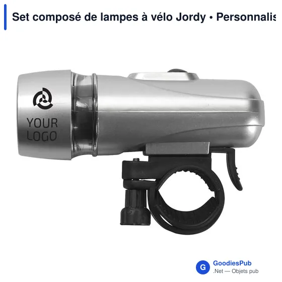 Lampes à vélo personnalisables avec logo - Set Jordy - Image 8