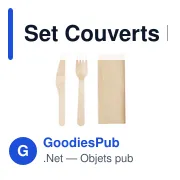 Set de couverts réutilisables personnalisable avec logo - Kumix - Miniature 2