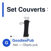 Ensemble de couverts personnalisable en acier inoxydable - Set Couvertsavec logo - Miniature 1