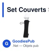Ensemble de couverts personnalisable en acier inoxydable - Set Couvertsavec logo - Miniature 3