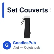 Ensemble de couverts personnalisable en acier inoxydable - Set Couvertsavec logo - Miniature 4