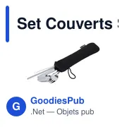 Ensemble de couverts personnalisable en acier inoxydable - Set Couvertsavec logo - Miniature 5