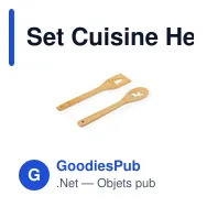Set Cuisine Hellen personnalisable en bambou avec logo - Miniature 3