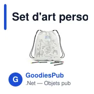 Set d'art personnalisable avec logo - Sac à cordon Rosemary - Miniature 5