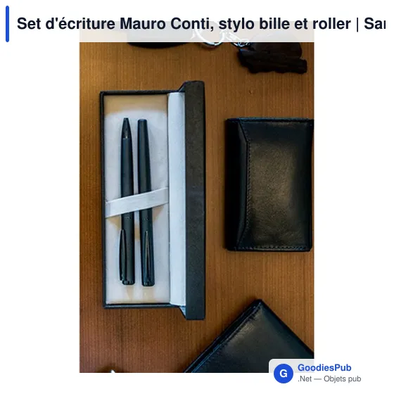 Set d'écriture personnalisable Mauro Conti avec logo - Stylo bille et roller - Image 2