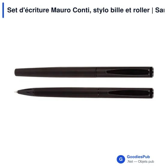 Set d'écriture personnalisable Mauro Conti avec logo - Stylo bille et roller - Image 3