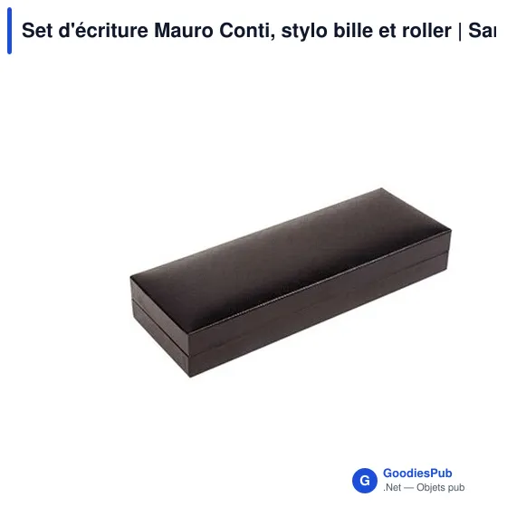 Set d'écriture personnalisable Mauro Conti avec logo - Stylo bille et roller - Image 4