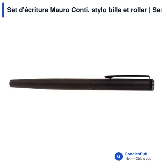 Set d'écriture personnalisable Mauro Conti avec logo - Stylo bille et roller - Image 6