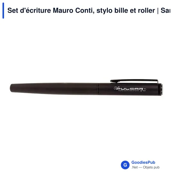 Set d'écriture personnalisable Mauro Conti avec logo - Stylo bille et roller - Image 8