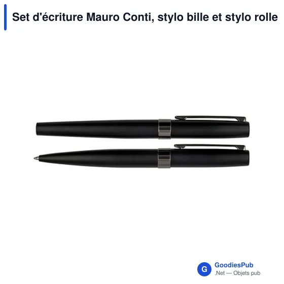 Set d'écriture Mauro Conti, stylo bille et stylo roller | Wirr - Image 4