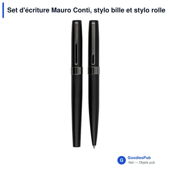 Set d'écriture Mauro Conti, stylo bille et stylo roller | Wirr - Image 5