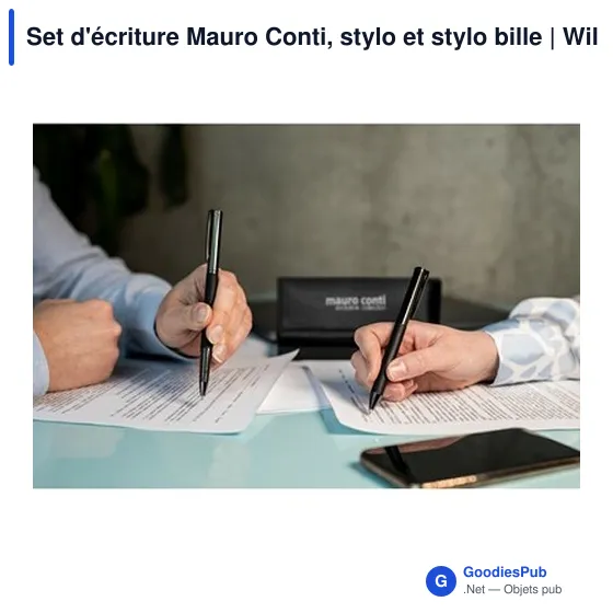 Set d'écriture personnalisable Mauro Conti avec logo | Willie - Image 2