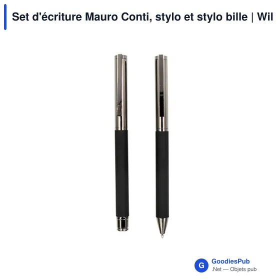 Set d'écriture personnalisable Mauro Conti avec logo | Willie - Image 3