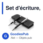 Set d'écriture personnalisable avec logo - Stylo bille et roller Aurevin - Miniature 1
