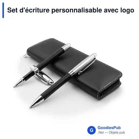 Set d'écriture personnalisable avec logo - Stylo bille et roller Aurevin