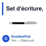 Set d'écriture personnalisable avec logo - Stylo bille et roller Aurevin - Miniature 4