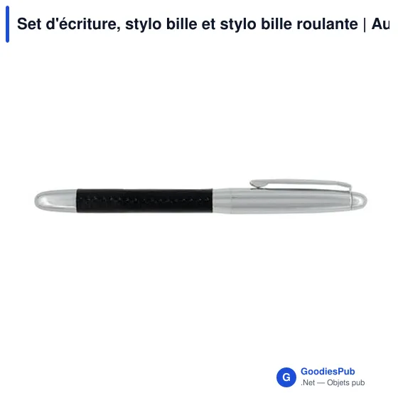 Set d'écriture personnalisable avec logo - Stylo bille et roller Aurevin - Image 4