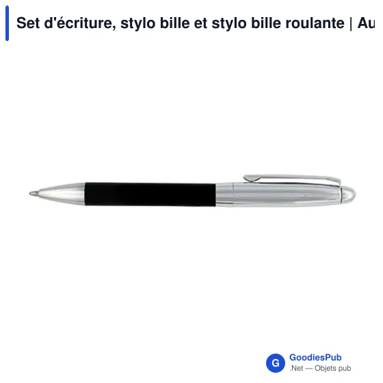 Set d'écriture personnalisable avec logo - Stylo bille et roller Aurevin - Image 5