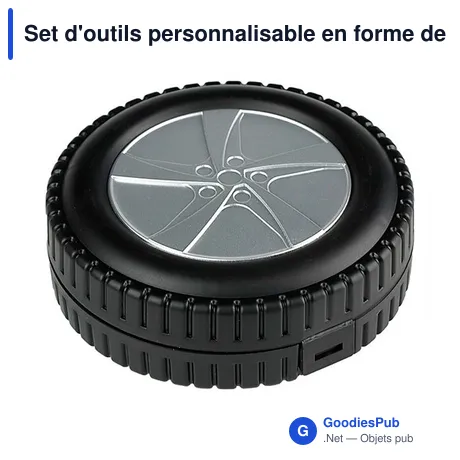 Set d'outils personnalisable en forme de pneu 25 pièces - Marvinavec logo