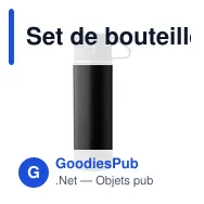 Set de bouteille isotherme et tasses personnalisables avec logo - Miniature 1