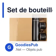 Set de bouteille isotherme et tasses personnalisables avec logo - Miniature 4