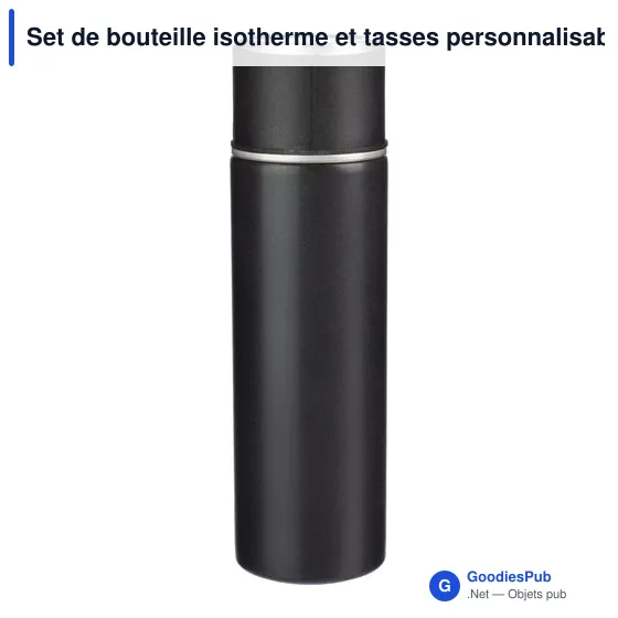 Set de bouteille isotherme et tasses personnalisables avec logo - Image 7