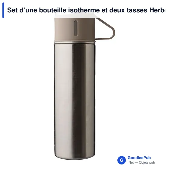 Set de bouteille isotherme et tasses personnalisables avec logo - Image 10