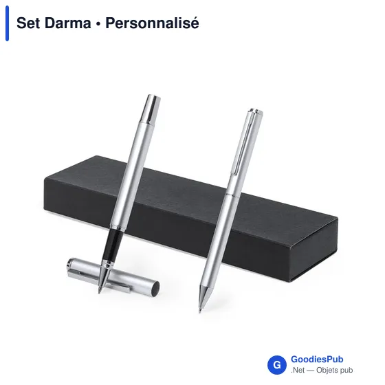 Stylo personnalisable avec logo pour entreprises - Set Darma - Image 2