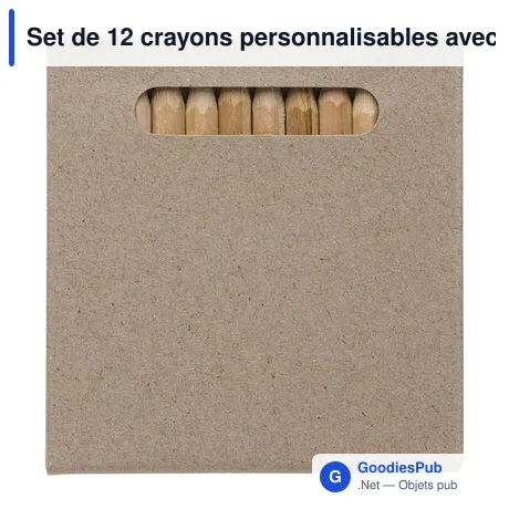 Set de 12 crayons personnalisables avec logo - Devin
