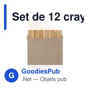 Set de 12 crayons personnalisables avec logo - Devin - Miniature 2