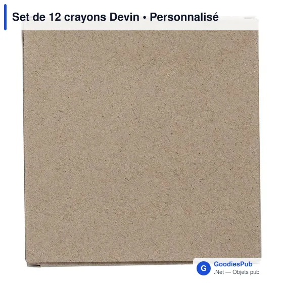 Set de 12 crayons personnalisables avec logo - Devin - Image 3
