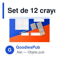 Set de 12 crayons personnalisables Nina avec logo - Miniature 2