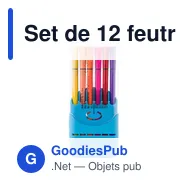 Set de 12 feutres à eau personnalisables avec logo - Evan - Miniature 2