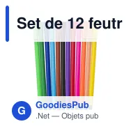 Set de 12 feutres à eau personnalisables avec logo - Evan - Miniature 4