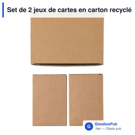 Set de 2 jeux de cartes en carton recyclé Arwen