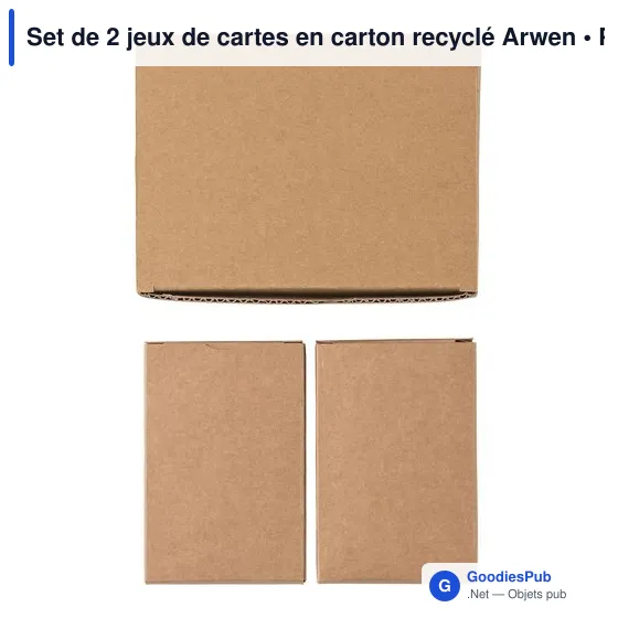 Set de 2 jeux de cartes en carton recyclé Arwen - Image 1