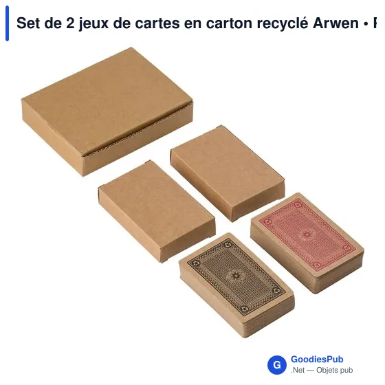 Set de 2 jeux de cartes en carton recyclé Arwen - Image 2