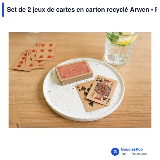 Set de 2 jeux de cartes en carton recyclé Arwen - Image 11